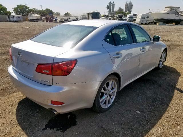 JTHBK262165024566 - 2006 LEXUS IS 250 GRAY photo 4