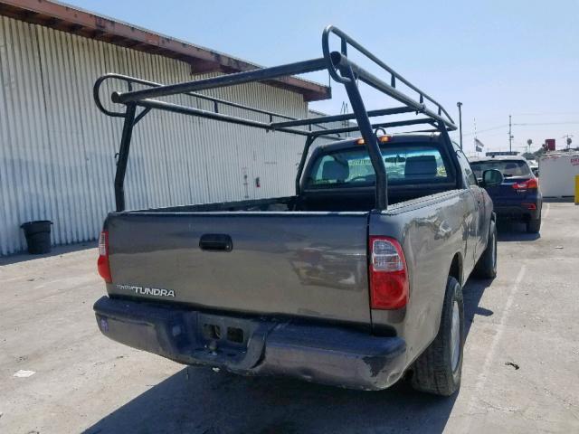 5TBJU32105S446405 - 2005 TOYOTA TUNDRA GRAY photo 4