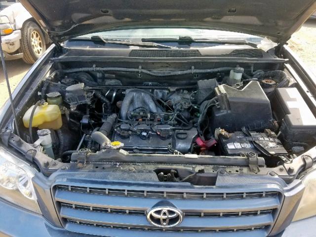 JTEHF21A020073095 - 2002 TOYOTA HIGHLANDER BLUE photo 7