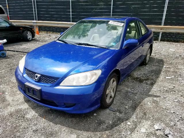 1HGEM22975L026183 - 2005 HONDA CIVIC EX 蓝色 照片 2