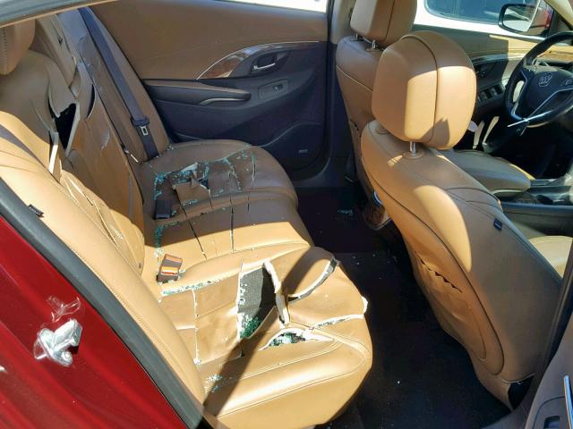 1G4GF5G30EF305038 - 2014 BUICK LACROSSE T RED photo 6