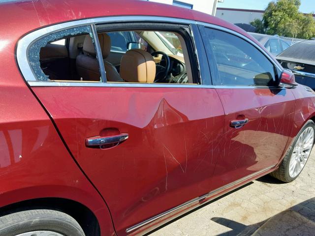 1G4GF5G30EF305038 - 2014 BUICK LACROSSE T RED photo 9