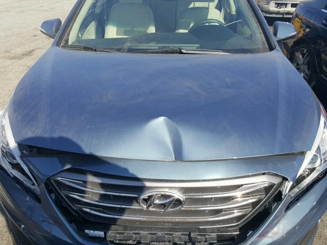 5NPE34AFXFH228350 - 2015 HYUNDAI SONATA SPO BLUE photo 7