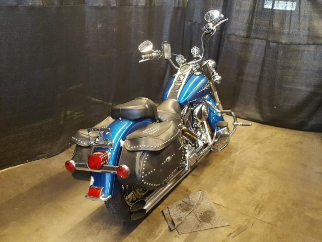 1HD1BWB175Y072635 - 2005 HARLEY-DAVIDSON FLSTCI BLUE photo 4