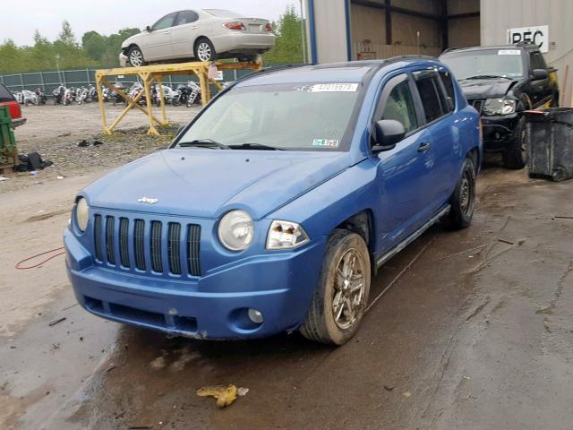 1J8FT47W27D145507 - 2007 JEEP COMPASS BLUE photo 2