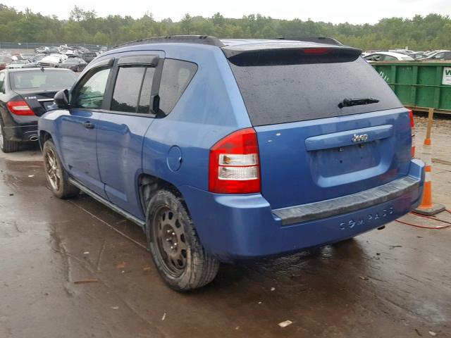 1J8FT47W27D145507 - 2007 JEEP COMPASS BLUE photo 3