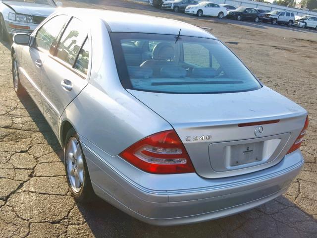 WDBRF61J32E003382 - 2002 MERCEDES-BENZ C 240 SILVER photo 3