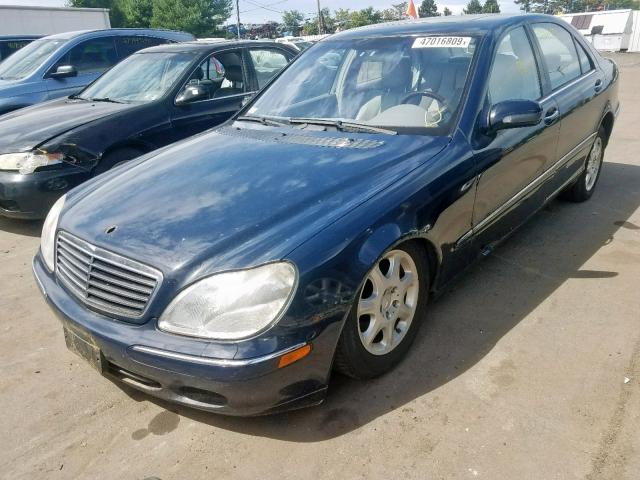 WDBNG75J61A216523 - 2001 MERCEDES-BENZ S 500 BLUE photo 2