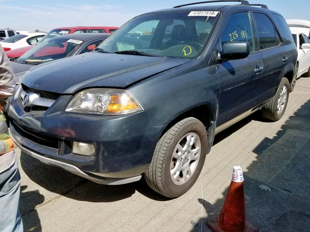 2HNYD18925H512484 - 2005 ACURA MDX TOURIN CHARCOAL photo 2