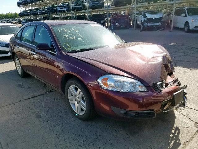 2G1WU58R779329429 - 2007 CHEVROLET IMPALA LTZ MAROON photo 1