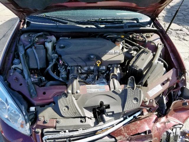 2G1WU58R779329429 - 2007 CHEVROLET IMPALA LTZ MAROON photo 7