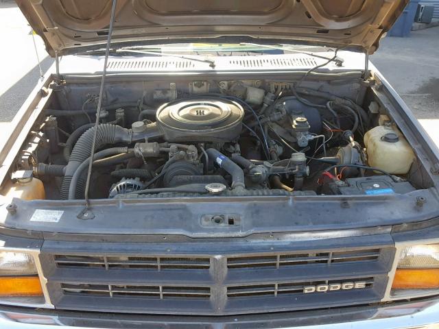 1B7GN14M3HS319184 - 1987 DODGE DAKOTA BLUE photo 7