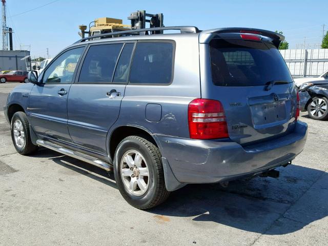 JTEHF21A730141152 - 2003 TOYOTA HIGHLANDER BLUE photo 3