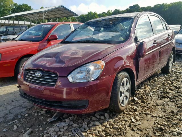 KMHCN46C59U342410 - 2009 HYUNDAI ACCENT GLS MAROON photo 2