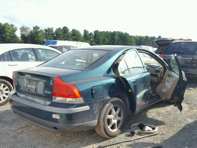 YV1RS61R822109194 - 2002 VOLVO S60 GREEN photo 4