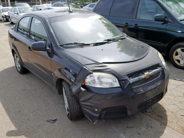 KL1TD56E89B660393 - 2009 CHEVROLET AVEO LS BLACK photo 1