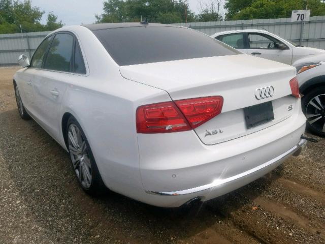 WAURVAFD7BN017132 - 2011 AUDI A8 L QUATT WHITE photo 3