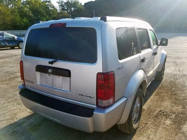 1D8GU28K79W531518 - 2009 DODGE NITRO SE SILVER photo 4