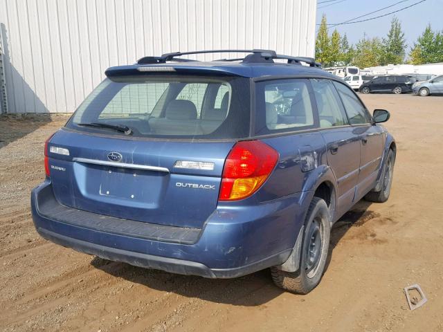 4S4BP61C077314681 - 2007 SUBARU LEGACY OUT BLUE photo 4