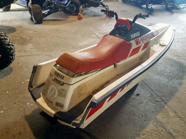 YAM20283H788 - 1988 YAMAHA JET SKI WHITE photo 4