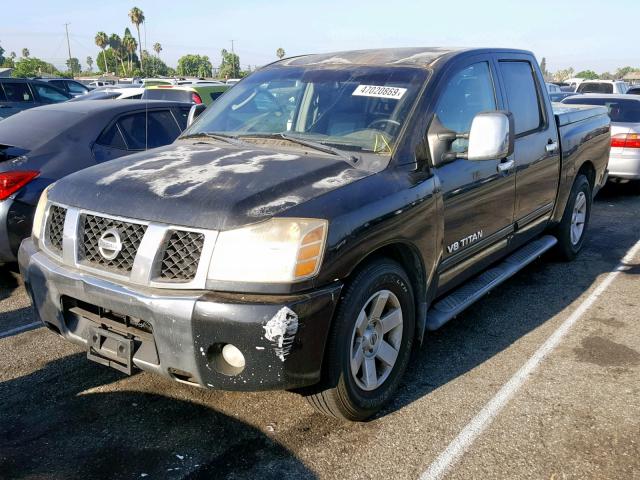 1N6AA07A25N558780 - 2005 NISSAN TITAN XE BLACK photo 2