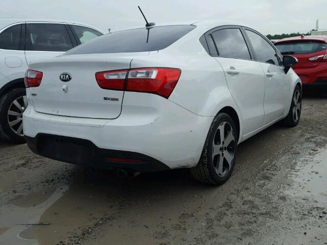 KNADN4A38D6168178 - 2013 KIA RIO EX WHITE photo 4