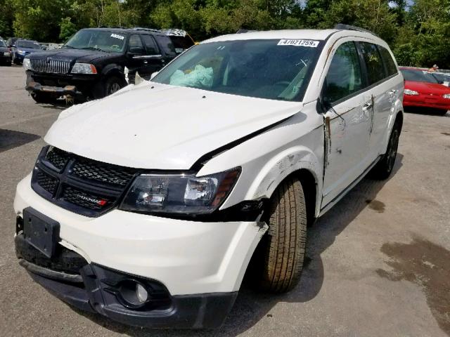 3C4PDDGG7JT370847 - 2018 DODGE JOURNEY CR WHITE photo 2