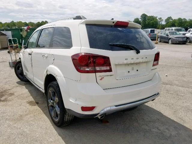 3C4PDDGG7JT370847 - 2018 DODGE JOURNEY CR WHITE photo 3