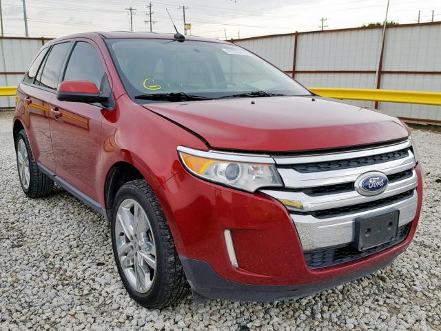 2FMDK3JC6DBE11165 - 2013 FORD EDGE SEL RED photo 1