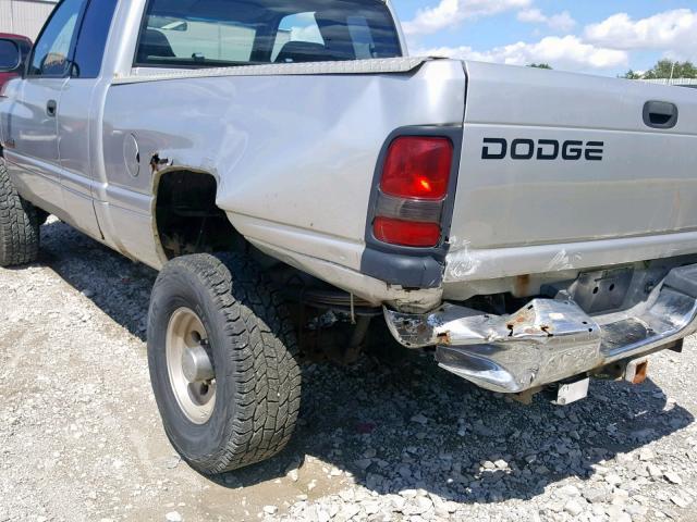 1B7KF23791J526960 - 2001 DODGE RAM 2500 SILVER photo 9