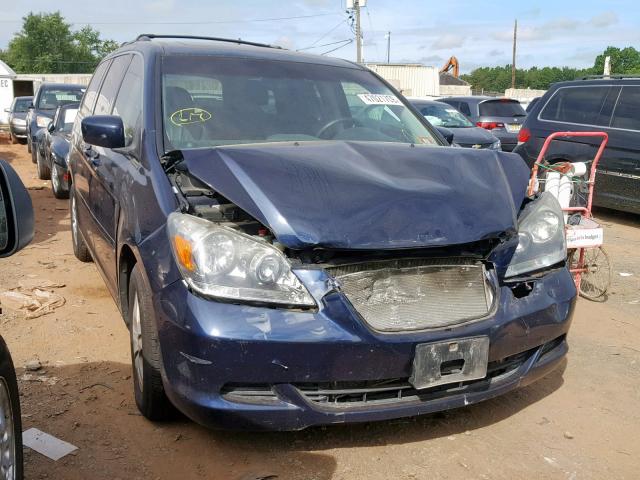 5FNRL38797B130596 - 2007 HONDA ODYSSEY EX BLUE photo 1