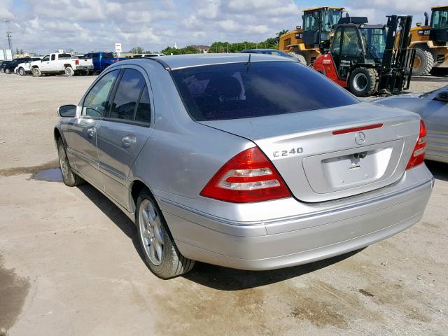 WDBRF61J32F248239 - 2002 MERCEDES-BENZ C 240 SILVER photo 3