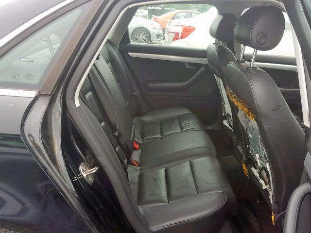 WAUAF78E68A032661 - 2008 AUDI A4 2.0T BLACK photo 6