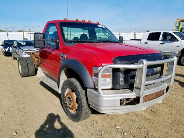 1FDAF57R08EE56319 - 2008 FORD F550 SUPER RED photo 1