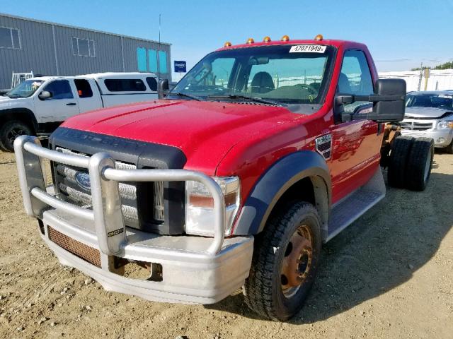 1FDAF57R08EE56319 - 2008 FORD F550 SUPER RED photo 2