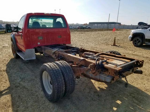 1FDAF57R08EE56319 - 2008 FORD F550 SUPER RED photo 3