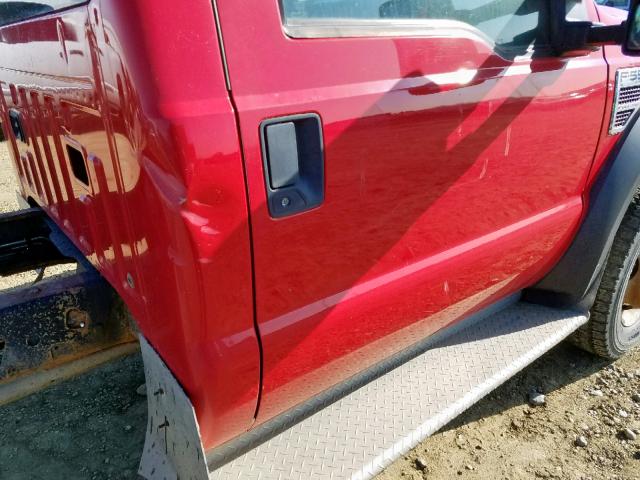 1FDAF57R08EE56319 - 2008 FORD F550 SUPER RED photo 9