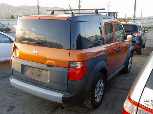 5J6YH28377L002966 - 2007 HONDA ELEMENT LX ORANGE photo 4