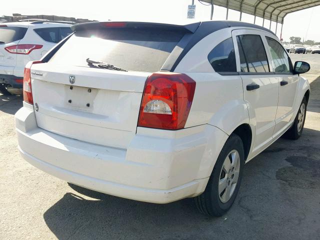 1B3HB28B38D757611 - 2008 DODGE CALIBER WHITE photo 4