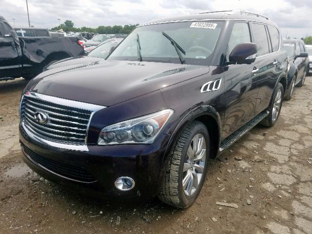 JN8AZ2NC8C9317845 - 2012 INFINITI QX56 MAROON photo 2