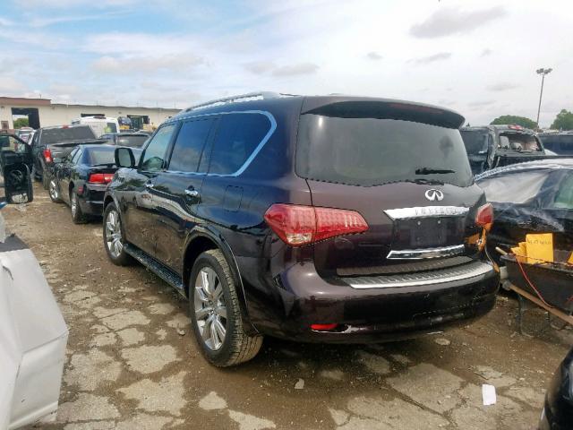 JN8AZ2NC8C9317845 - 2012 INFINITI QX56 MAROON photo 3