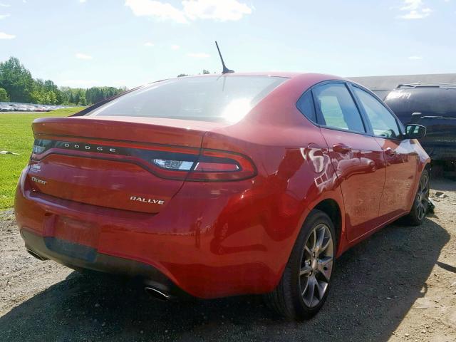 1C3CDFBA8DD309132 - 2013 DODGE DART SXT RED photo 4