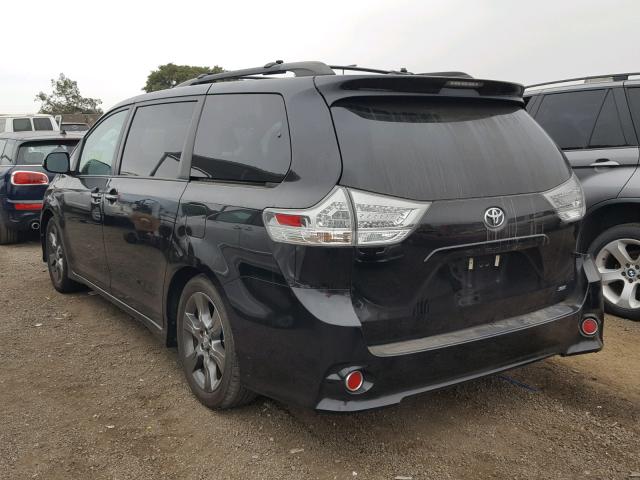 5TDXK3DC1GS747855 - 2016 TOYOTA SIENNA SE BLACK photo 3