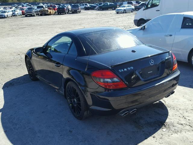 WDBWK73F17F153098 - 2007 MERCEDES-BENZ SLK 55 AMG BLACK photo 3