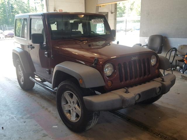 1J4FA24148L597776 - 2008 JEEP WRANGLER X BURGUNDY photo 1