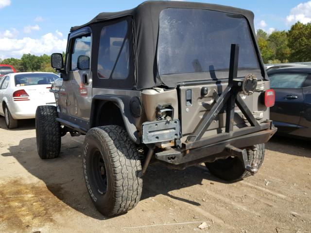 1J4FA49S93P370744 - 2003 JEEP WRANGLER / BROWN photo 3