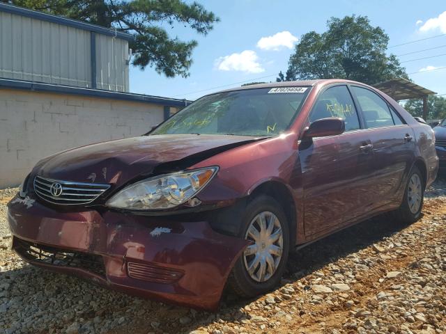 4T1BE32KX5U103643 - 2005 TOYOTA CAMRY LE BURGUNDY photo 2