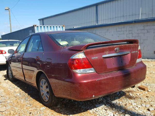 4T1BE32KX5U103643 - 2005 TOYOTA CAMRY LE BURGUNDY photo 3