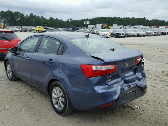 KNADN4A32G6680586 - 2016 KIA RIO EX BLUE photo 3