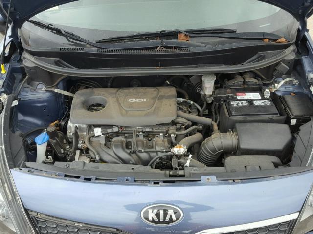 KNADN4A32G6680586 - 2016 KIA RIO EX BLUE photo 7